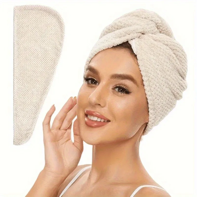 

Dry Hair Cap High Density Coral Velvet Dry Hair Cap Bath Cap New Breathable