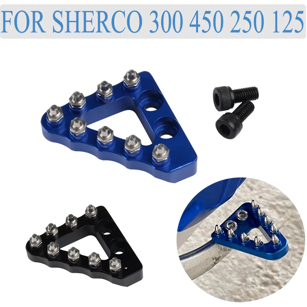 For Sherco 300 450 250 125 Sef SE Factory SE SCF SC Rear Footrest Foot Brake Pedal Lever Step Tip Plate Pegs Aluminum 2020 2019