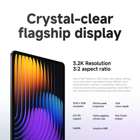 Планшет Xiaomi Pad 7, 11.2", 8/256ГБ, 12/256ГБ, Wi-Fi, Android