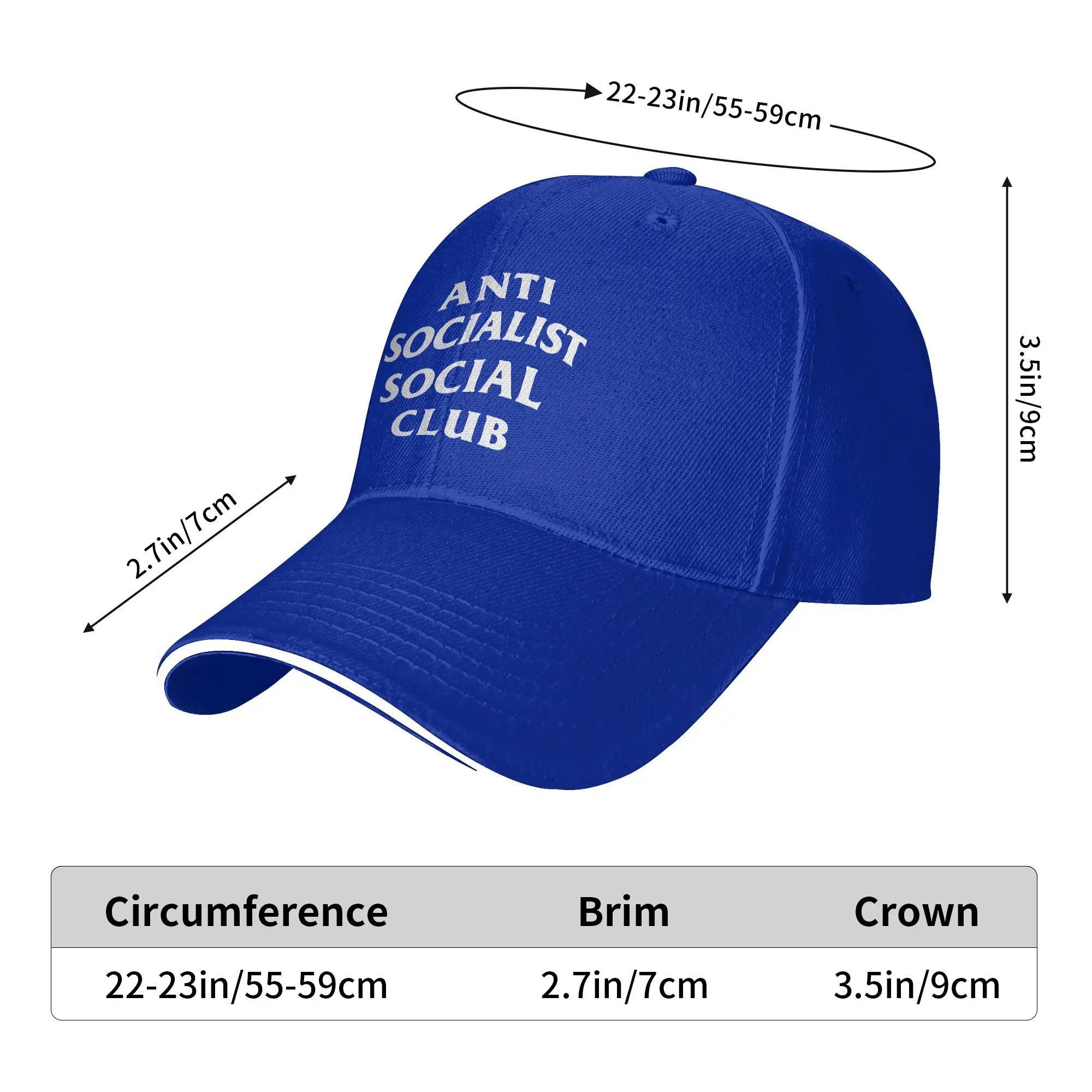 Anti Socialist Social Club Sun Baseball Cap Summer Couple Women  Print Trucker Hat High Quality Hunting Camping Snapback Cap