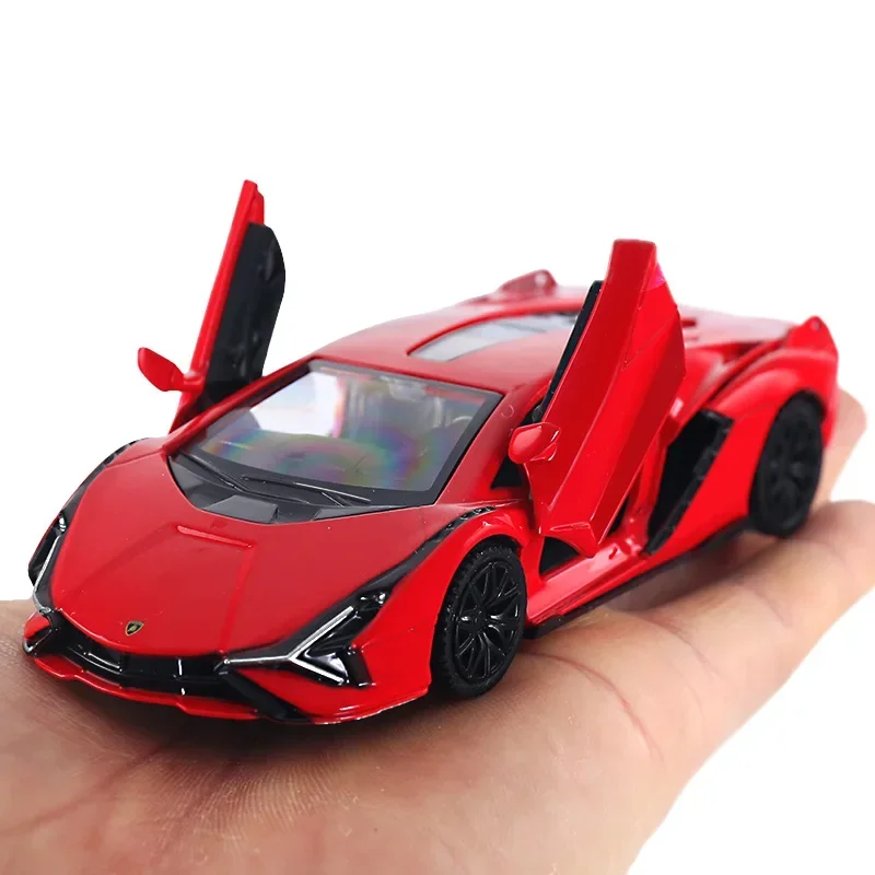 

Модель автомобиля Lamborghini Sian в масштабе 1:36, игрушечная Коллекционная модель автомобиля из сплава с отлитым покрытием, украшение, подарки F123