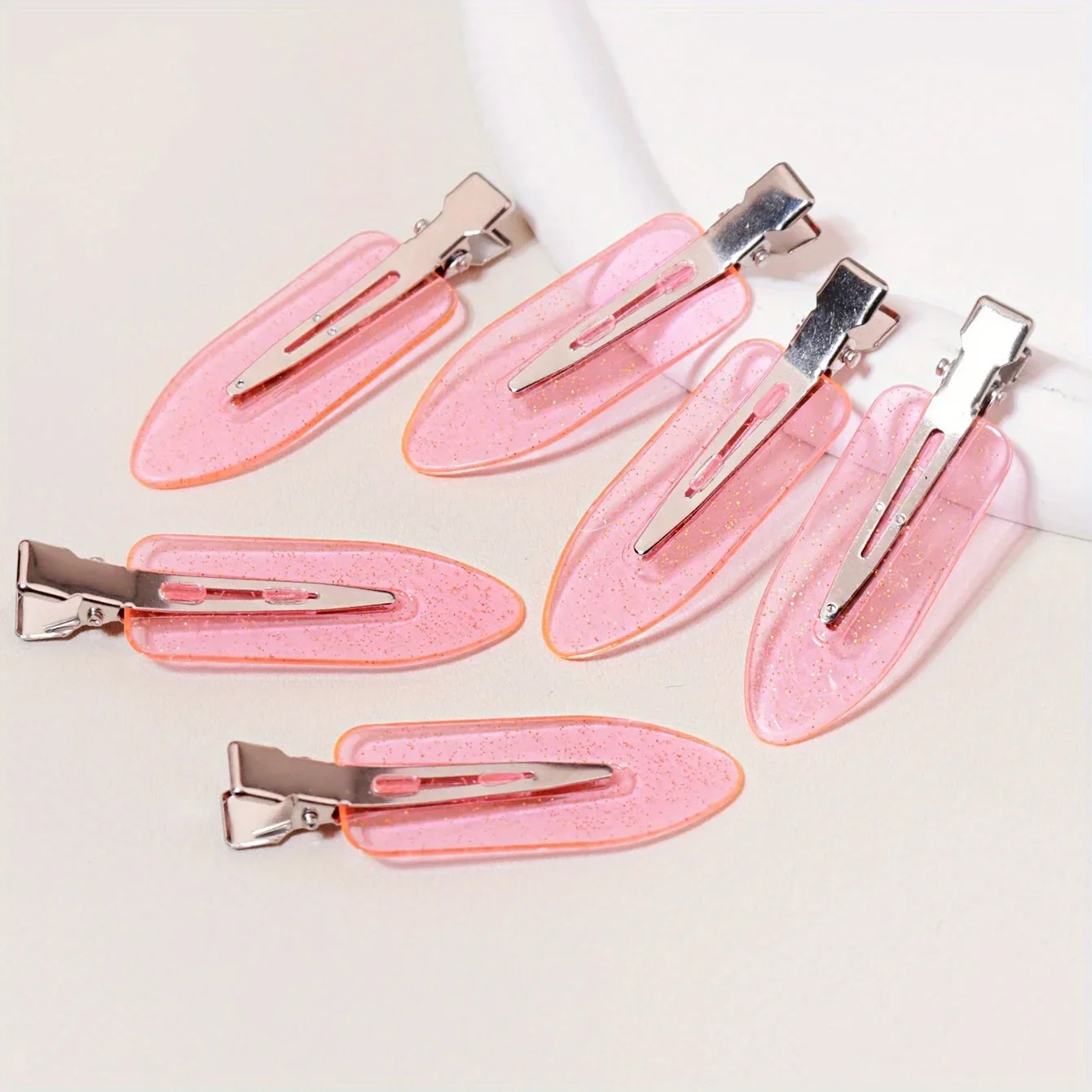

6 pieces/set of seamless hair clips with no bends, side bars, makeup and facial accessories, women's styling hair clips