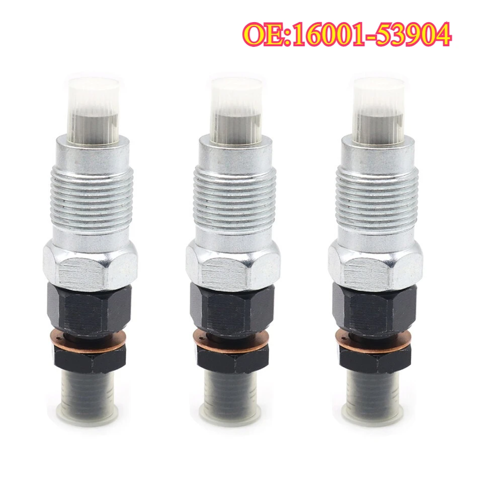 High Quality New for 16001-53904 3X Fuel InjectorFor Kubota Z482 D722 D782 G2160 Engine 16001-53002