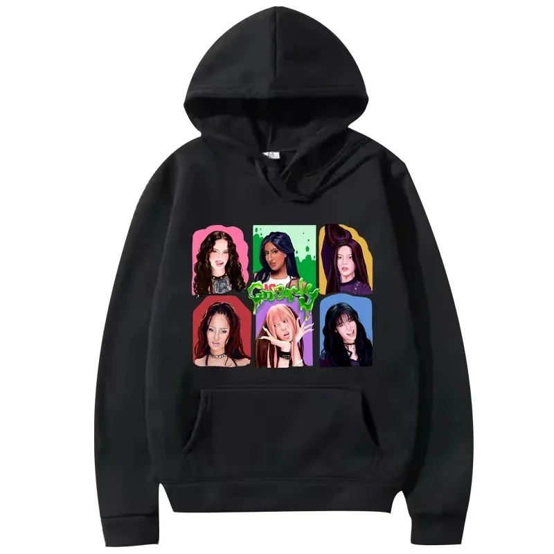 خريف جديد حار هودي KATSEYE 2025 ألبوم جديد هوديي لمحبي ريترو موضة الرجال النساء البلوز الشتاء الهيب هوب المتضخم البلوز