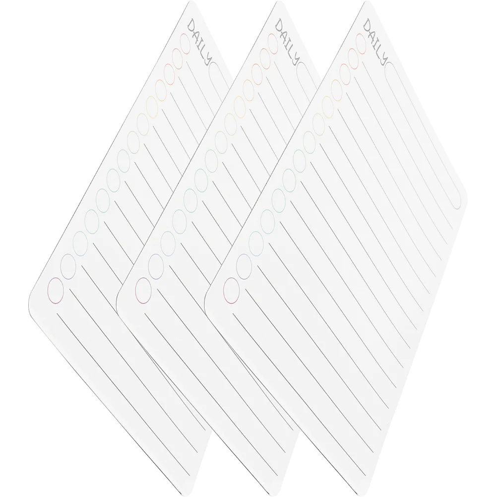 

3Pcs Magnetic Daily Schedule Planner Erasable Whiteboard Acrylic Planning Board For Fridge