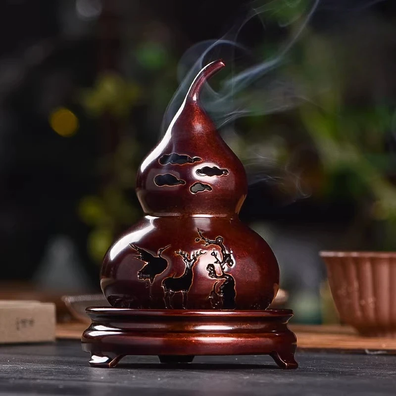 Luxury Aroma Incense Burner Ceramic Diffuser MetalAromatic Incense Burner Living Room Sandal Wood Porta Incienso Home Decor