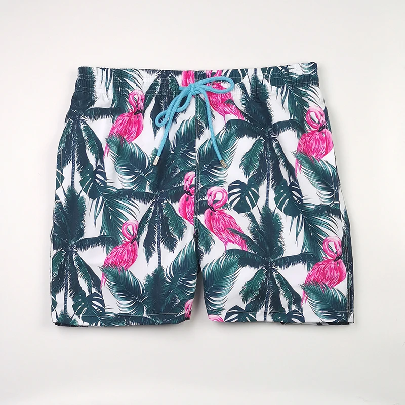 High Quality Monstera&Cranes Printed 2023 New Men Swimwear Vintage Shorts Summer Beach Swim Pool Party Bath Surf Bermudas