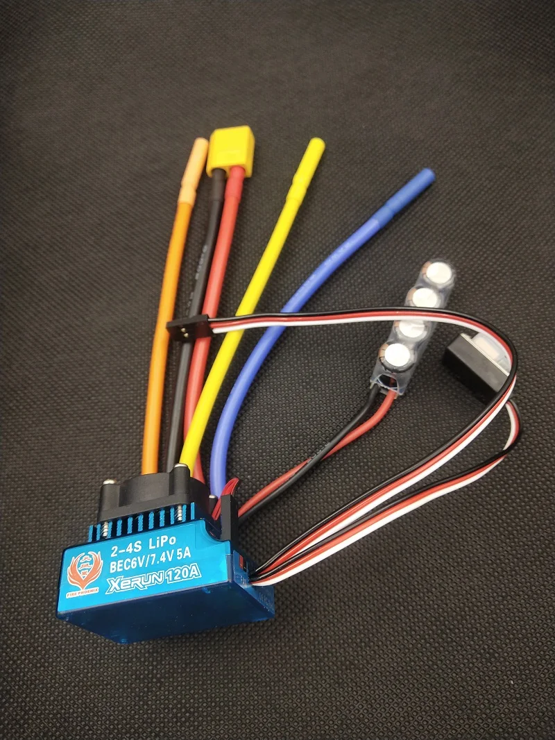Fire Phoenix 120A Xerun ブラシレスESC センサーケーブル付き 2
