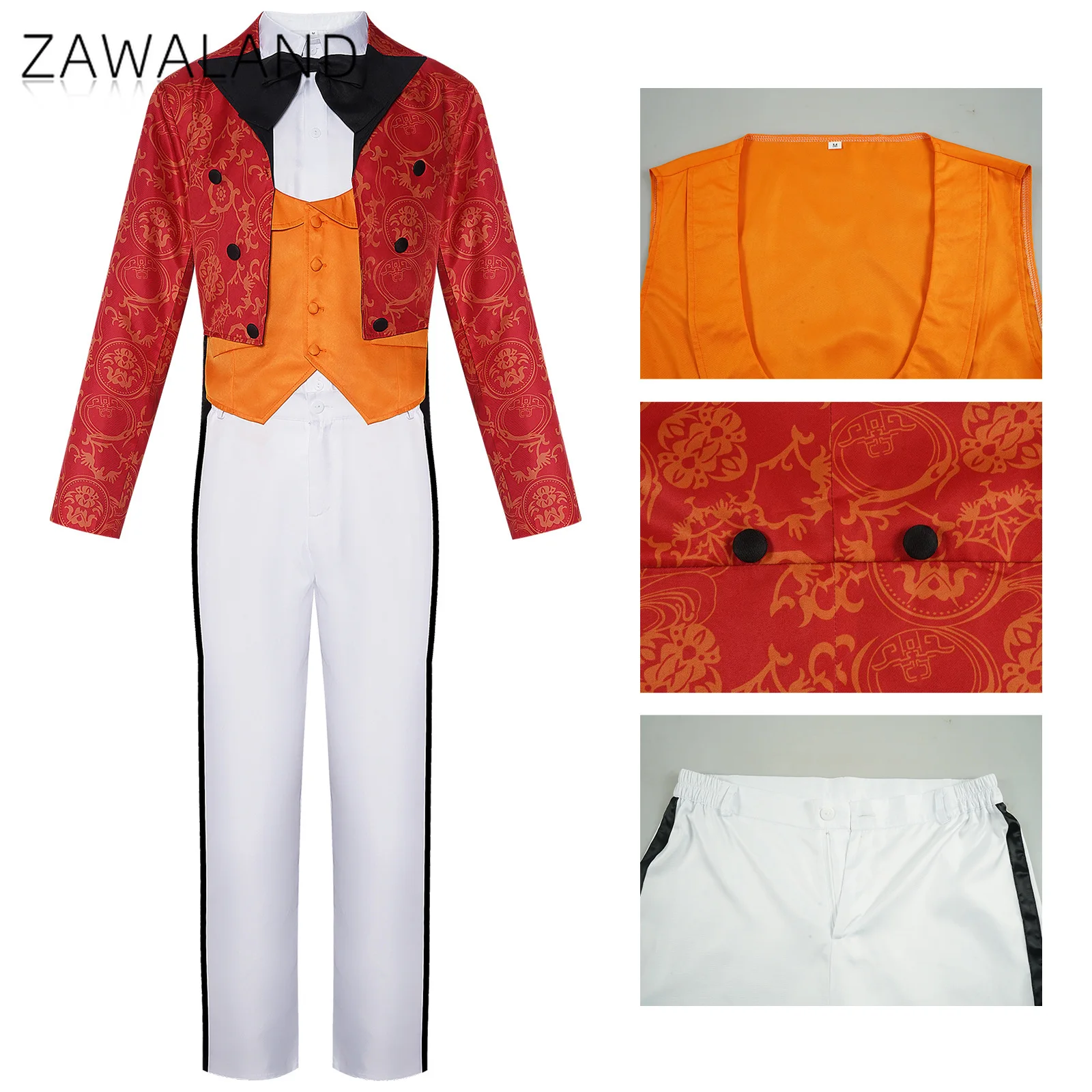 

Clown Jerome Cosplay Costume Halloween Party Performance Clothes Adult Horror Movie Character Dress Up Full Set Carnival Outfits