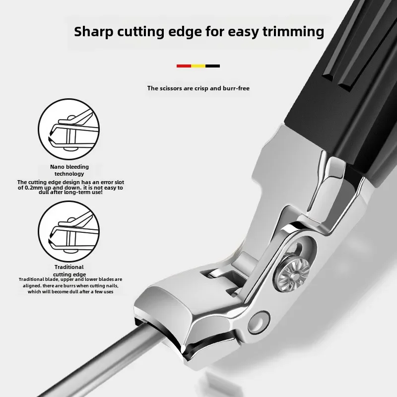 Angled Head Nail Clippers for Seniors Ergonomic Toenail Clipper for Thick Nails Nail Cutter Trimmer Professional Manicure Tool