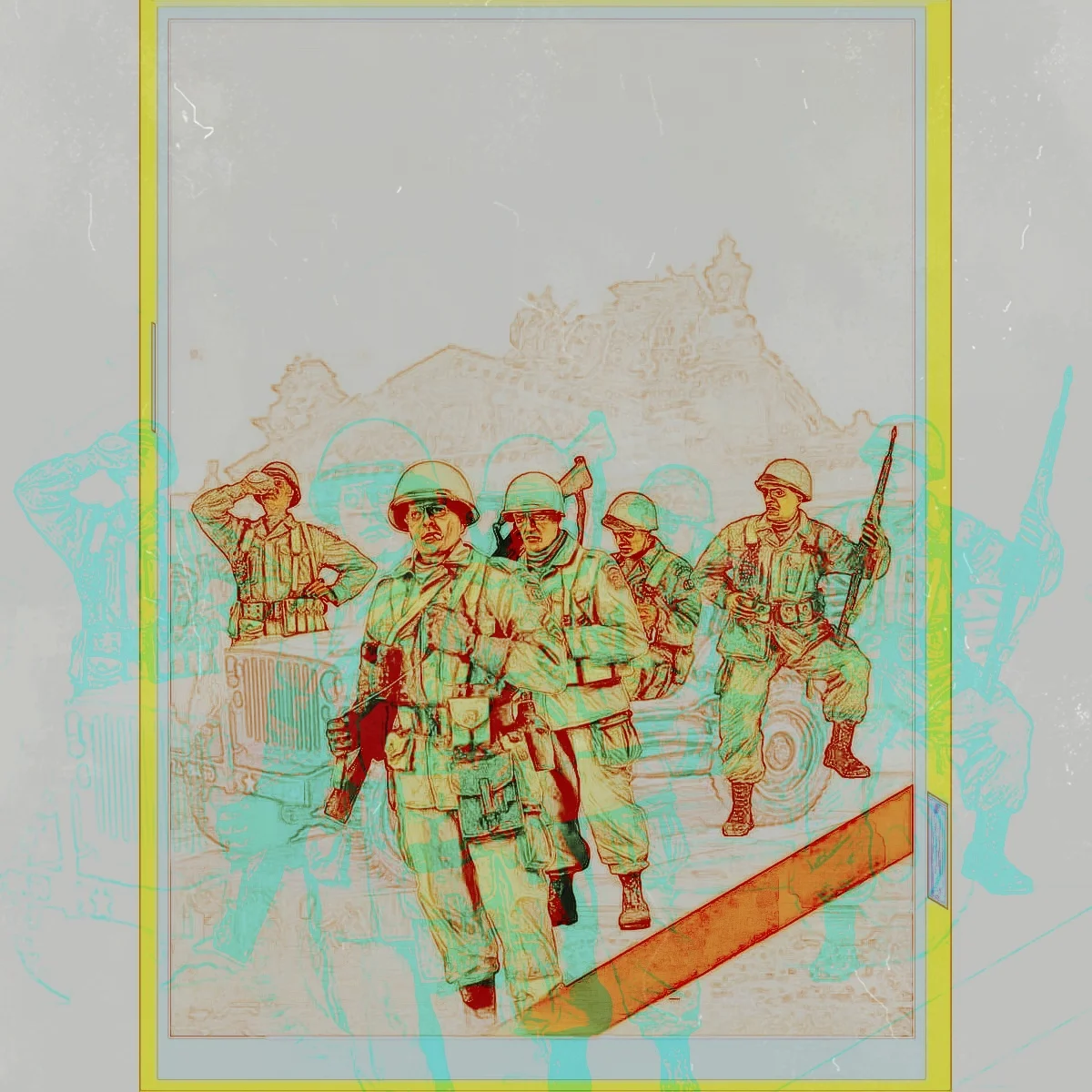 

Комплект неокрашенной модели из смолы 1/35, Воздушно-десантная армия США времен Второй мировой войны (5 мужчин), в разобранном виде и неокрашенном виде GK, (1354-1358)