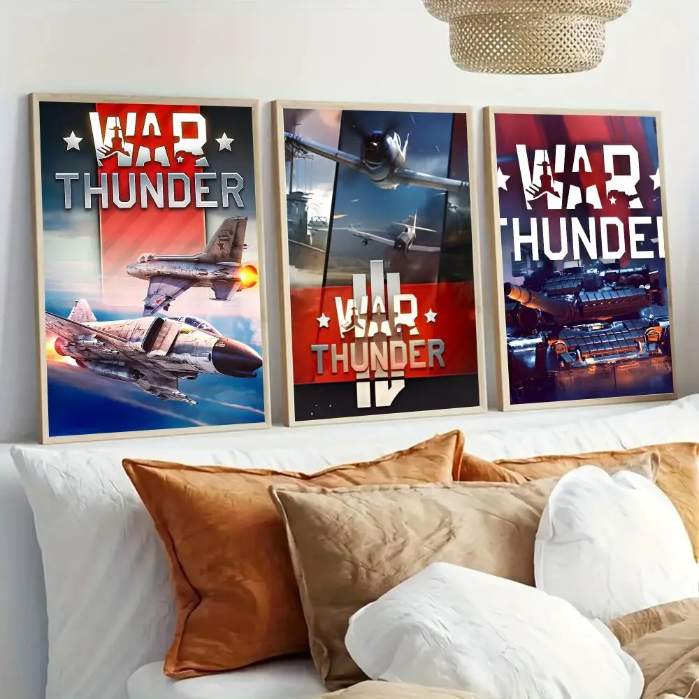 Game W-War Thunder Poster Modern Home Living Bedroom Bar Hallway Waterproof Wall Art Aesthetic Decor