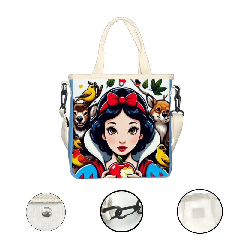 

1pc Disney Snow White and Animals Cartoon Printed Shoulder Bag,Suitable for Leisure Sports, Daily Commuting, Ideal Gift.