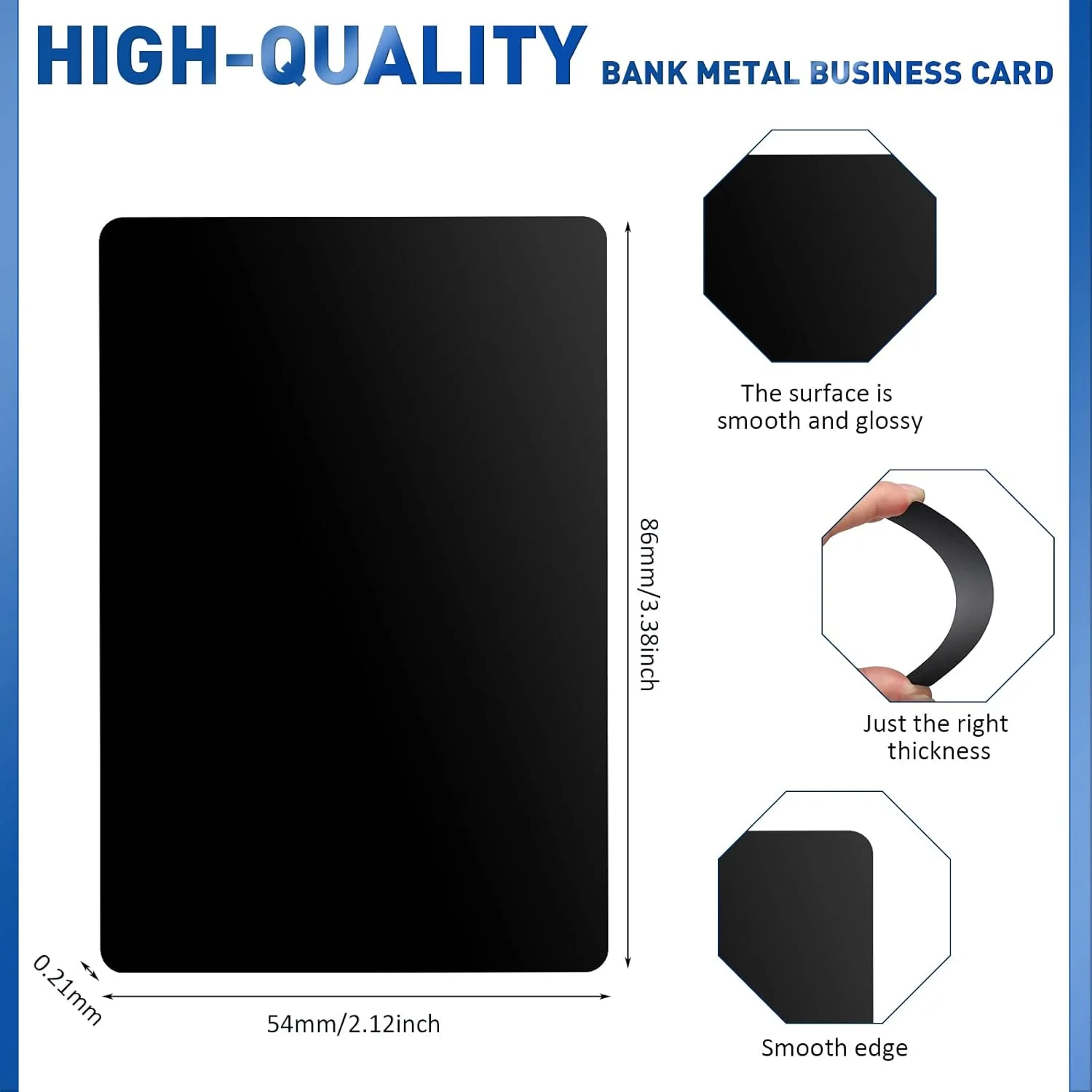 Ébauches de carte de visite en aluminium polyvalentes pour graveur laser, gravure sur métal, cartes de bricolage, 100mm d\'épaisseur, 0.2 pièces