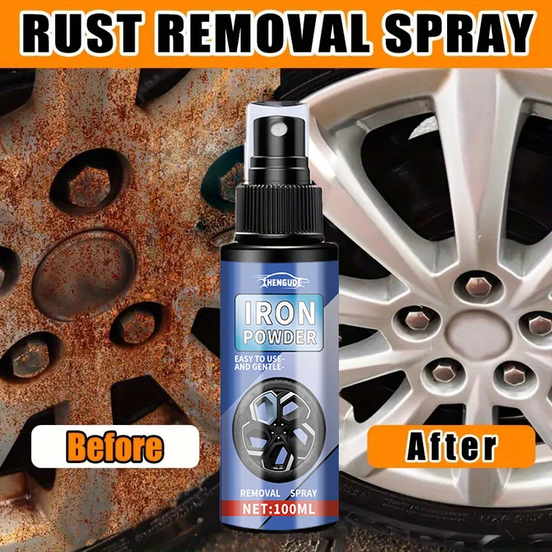 Multi-Purpose Tire Repair Spray - Easy-To-Use Trigger Nozzle for Removing Iron Powder from Wheels and Bearings, Anti-Corrosion and Enhances Tire Shine, Suitable for All Models, Vehicle Maintenance, Easy-To-Use Nozzle, Durable Sprayer