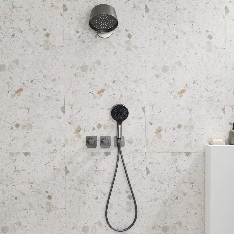 Brushed gold shower system bathroom deluxe shower faucet set modern rain shower decoration kit