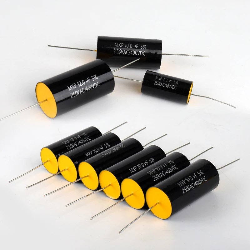 Polipropileno Capacitor Alto-falante, Divisor de Freqüência Capacitor, MXP, 1.0μF, 2.2μF, 2.7μF, 3.3μF, 4.7μF, 5.6μF, 8.2μF, 10μF, 12μF, 15μF, 1 Pc