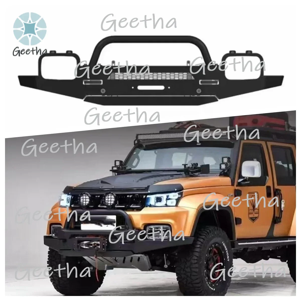 

FOR4x4 Off-road Car Accessories Car Bumper Bull Bar For BAIC BJ40 Bull Bar With Light