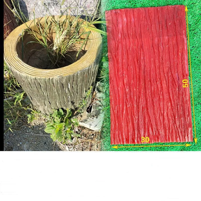 Tree Pressing Mold for Decoration Fake Cement Making Garden Simulation Bark Imitation Stake Stump Bark Home Decor