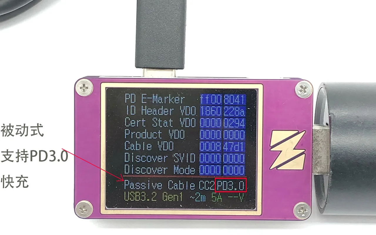 كابل أصلي جديد لينوفو USB-C إلى USB-C يدعم معدل بيانات 10 جيجابت في الثانية 100 وات 20 فولت/5A 4K 60 هرتز Emarker من النوع c إلى النوع c