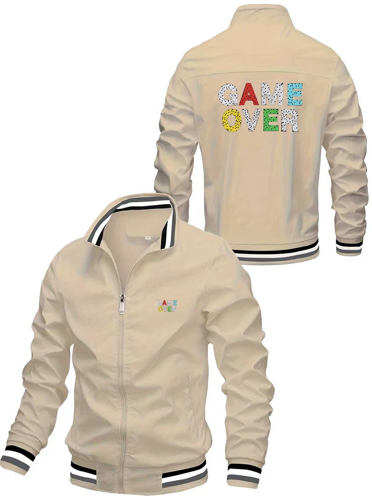 سترة رجالية للربيع والخريف بسحاب كاجوال رياضية خارجية عالية الجودة سترة مفتوحة مريحة ملابس خارجية عصرية للرجال #5