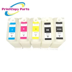 5Colors/Set PFI-120 Refillable Ink Cartridge with One Time Chips for Canon TM-200 TM200 TM-205 TM-300 TM-305 TM300 130ML PFI120