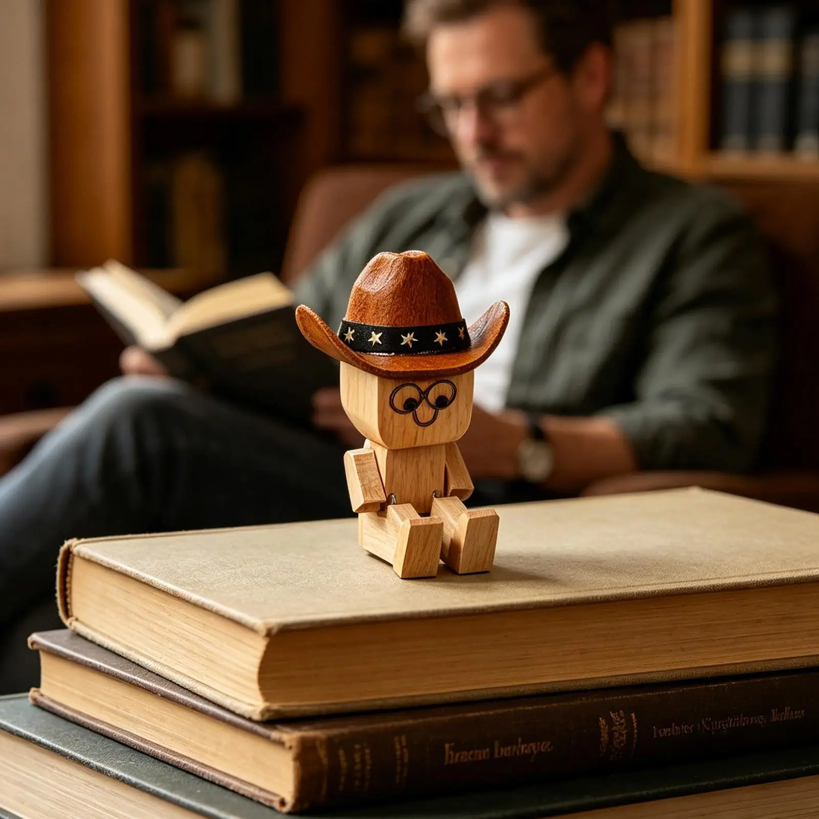 Shaking Wooden Man Funny Spring-Loaded Cowboy Toys Wobbly Dashboard Decorations For Car Home Living Room Bedroom Table Cabinet