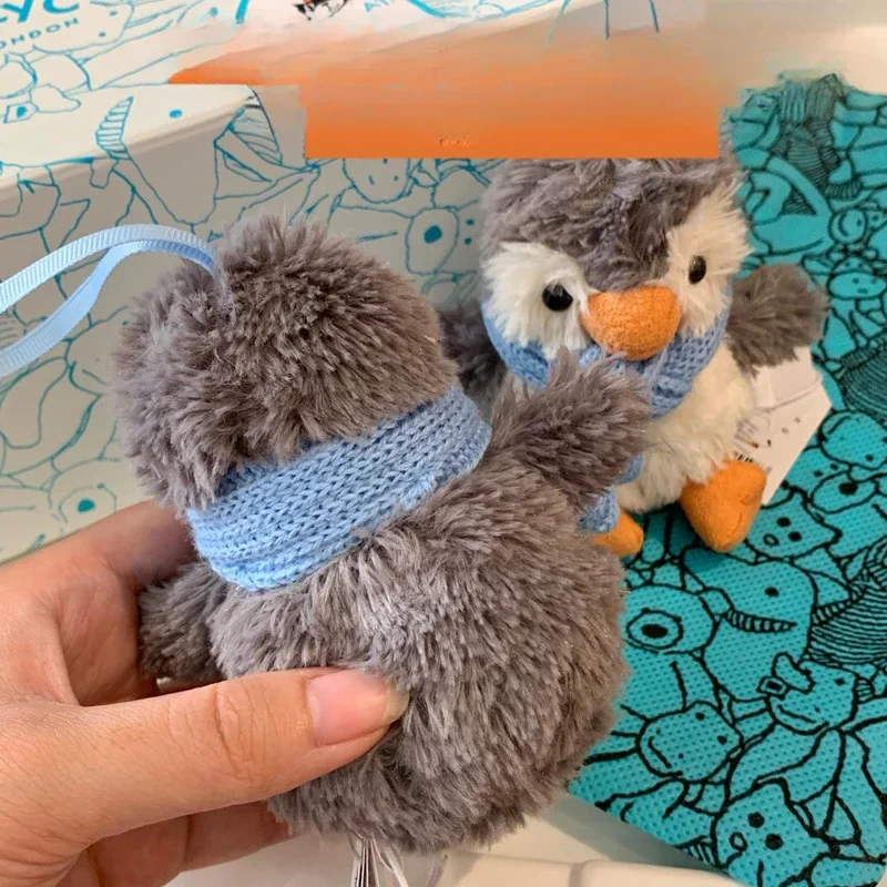 Jellycat-Écharpe en peluche avec pendentif arachide, poupée continent, chaîne avec étiquette, cadeau de vacances et d'anniversaire, décoration mignonne, jouet 197, nouveau