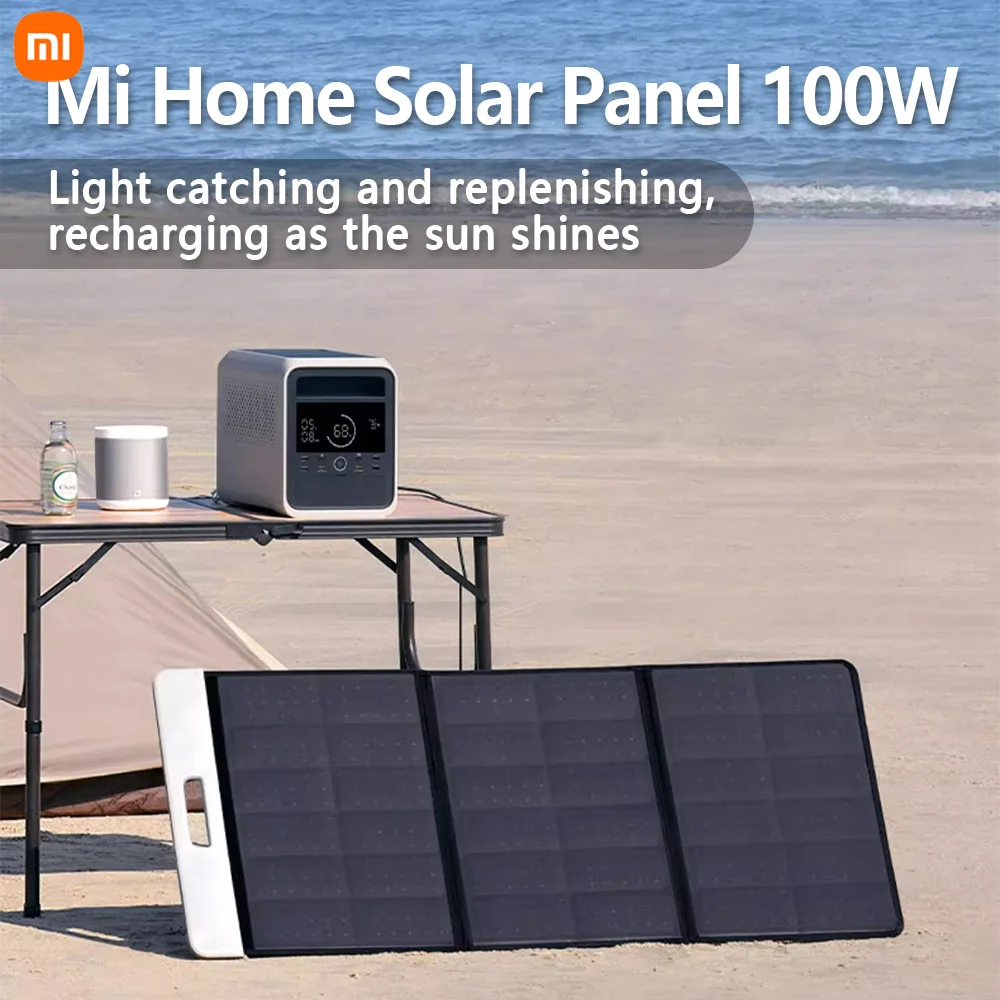 New 100W Portable Solar Panel Foldable Xiaomi Monocrystalline ETFE Solar Charger Solar Generatorsfor RV Camping IP65 Waterproof