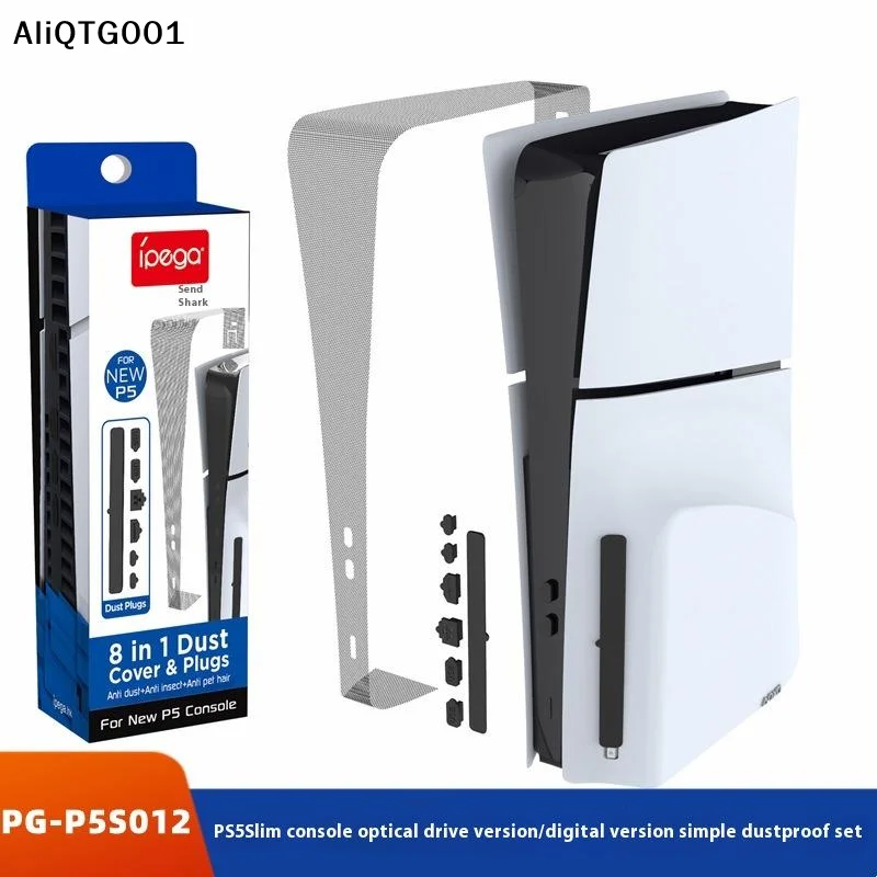 

Набор из 8 шт. пылезащитных сеток из ПВХ и силикона для консоли PS5 Slim с заглушками для защиты от пыли, для дисковых и цифровых версий, боковая защита