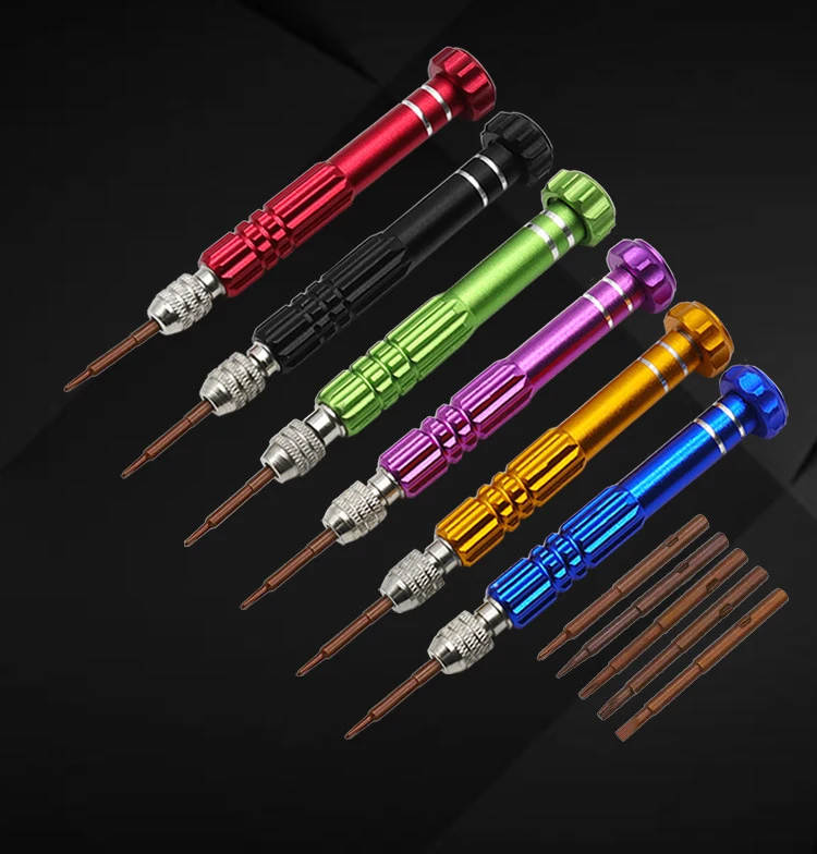 5-in-1 Präzisions-Schraubendreher-Set SL2.0/PH1.5/T5/T6/P0.8 S2 Schraubendreher-Bits für Handy PC Brille Schmuck Uhr Reparatur Handwerkzeug – Detail 9