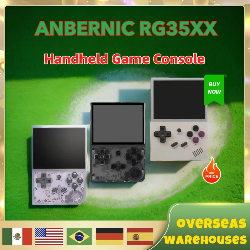 

Anbernic Rg35xx Handheld Game Console H700 Processor 3.5'' Ips Screen Linux System Retro Portable Video Console Children's Gift