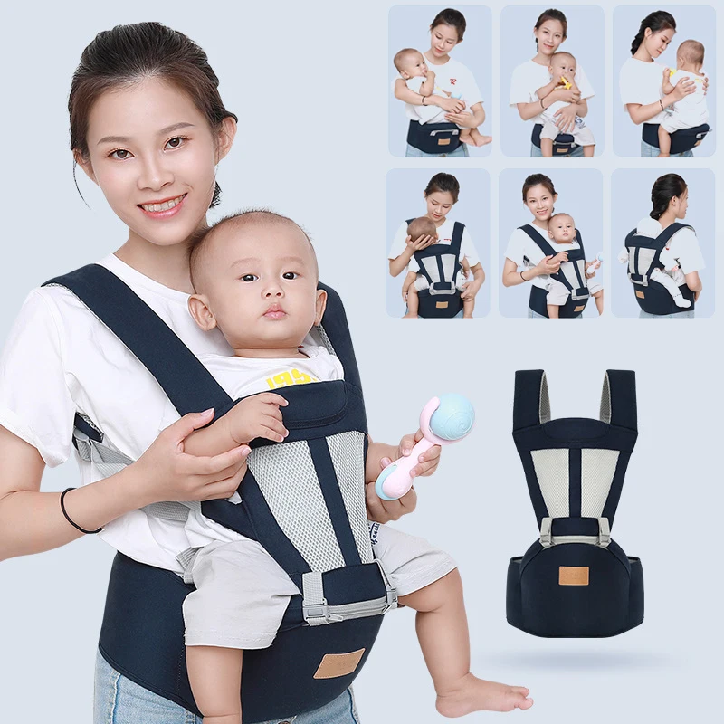 Baby Carrier with Hip Seat Ergonomic Newborn Infant Kids Multi-purpose Straps Sling Wrap Cotton Baby Waist Stool Carrier 0-36M