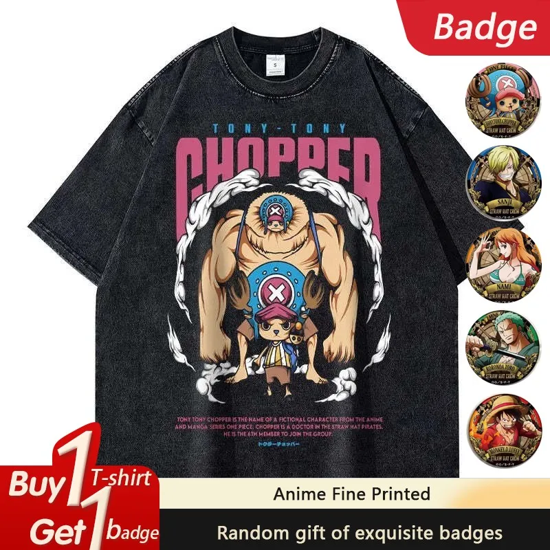 

Лето 2023, одежда Y2k, мужские футболки с аниме, цельный принт, винтажные потертые женские футболки большого размера с короткими рукавами и графическим рисунком