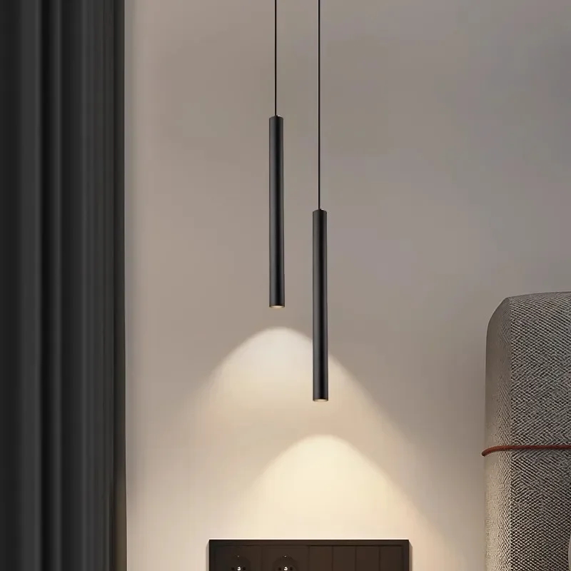 

Modern Cylinder Led Pendant Light For Bedside Spotlight Pendant Lamp Long Tube lamp Dining Room Living Room Bedroom Hanging Lamp