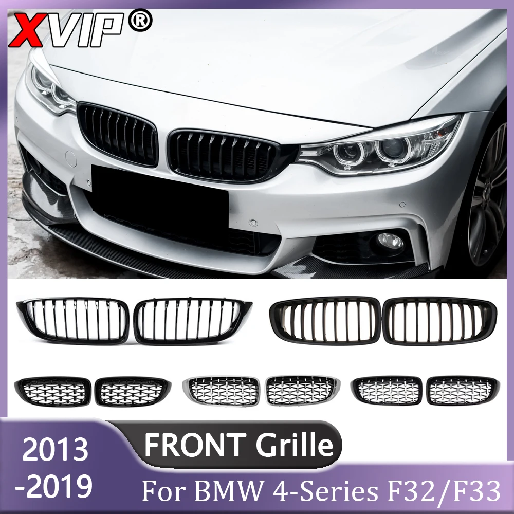 

XVIP Single Line Style Upper Racing Grille For BMW F32 F33 F36 F80 F82 13-20 425i 430i 440i 435i Diamond Style Double Slat Grill