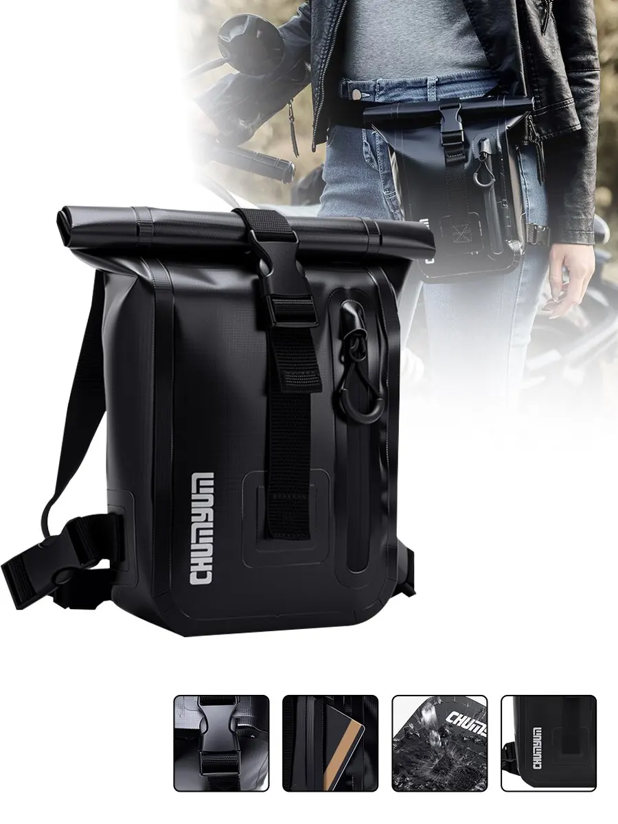 

Outdoor Casual Waist Bag Waterproof Leg Bag Motorcycle Gloves Luggage Ride Bag Fanny Pack Bag Moto Bike Hip Belt Bag