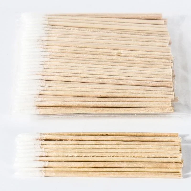 5 Set Cotton Buds Swabs 7cm Long Wooden Handle Tattoo Makeup Microblade Swab Sticks