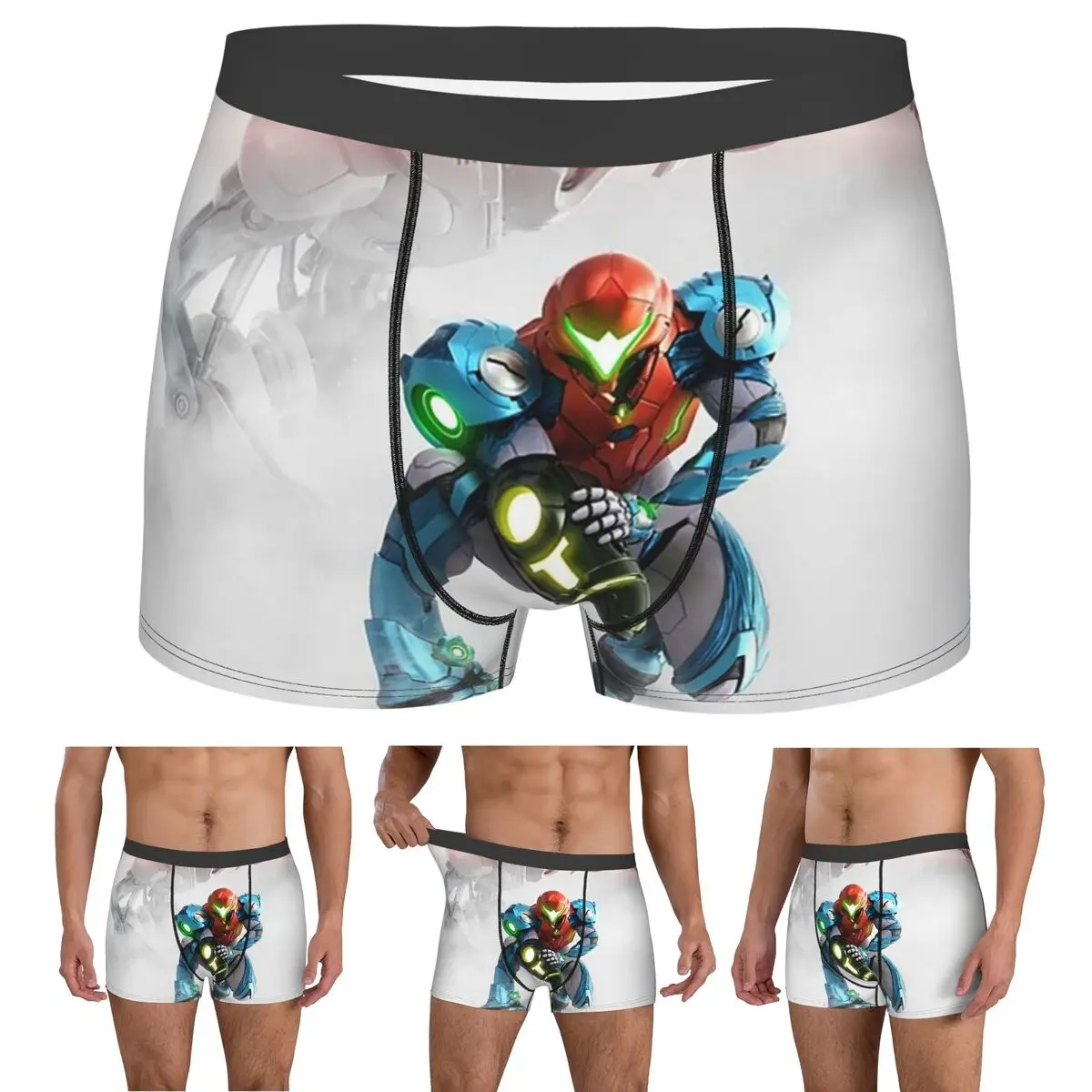 

Boxer Underpants Shorts Metroid Panties Male Comfortable Underwear for Homme Man Boyfriend Gifts