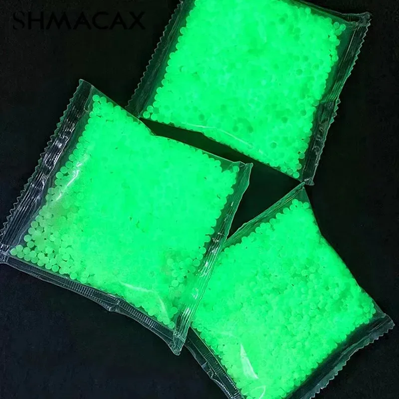 8K Luminous Gel Jelly Water Beads Blaster Bead 7-8 mm Fluorspar Ammo Gel Beads for Soilless Planting Glow in The Dark Home Decor