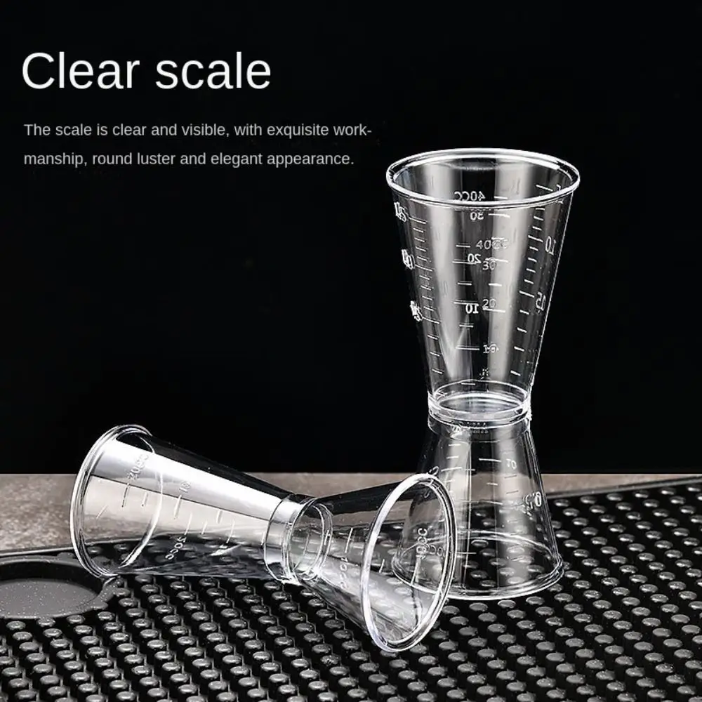New PP Measure Cup 10/20cc Transparent Double Shot Kitchen Supplies Double headed Cocktail Shaker