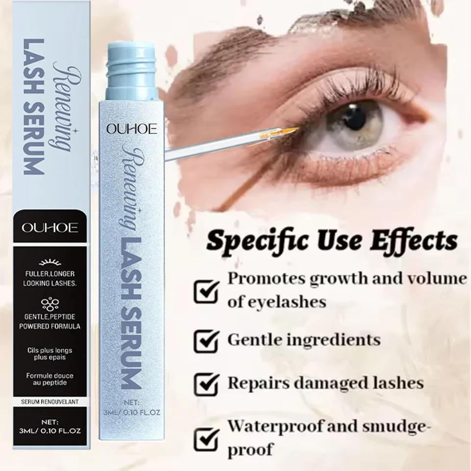 Soro de crescimento rápido de cílios, 7 dias, maquiagem natural, grosso, longo, ondulação, líquido, crescimento de cílios, produtos de cuidados grossos