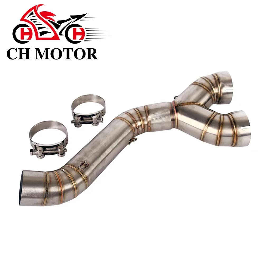 

Motorcycle Exhaust System Connector Section Link Tube Middle Mid Pipe Slip on for BMW S1000RR 2010-2014 S1000R S1000RR 2010-2016