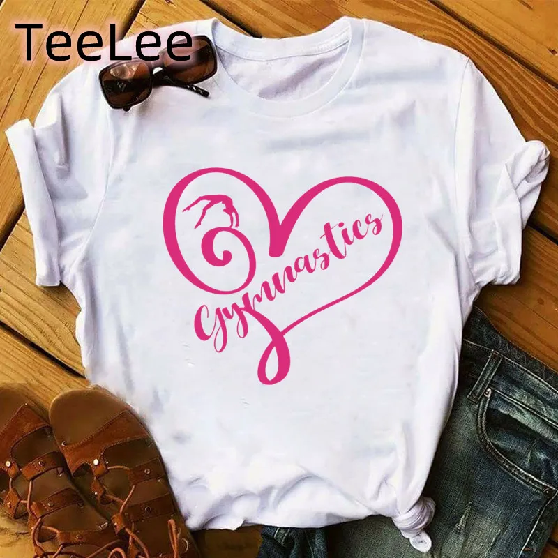 Gym Art Tee Shirt Femme Ballet Dancer Gymnast Lover Birthday Gift Tops Girls Summer Print Gymnastics Casual T Shirt Women