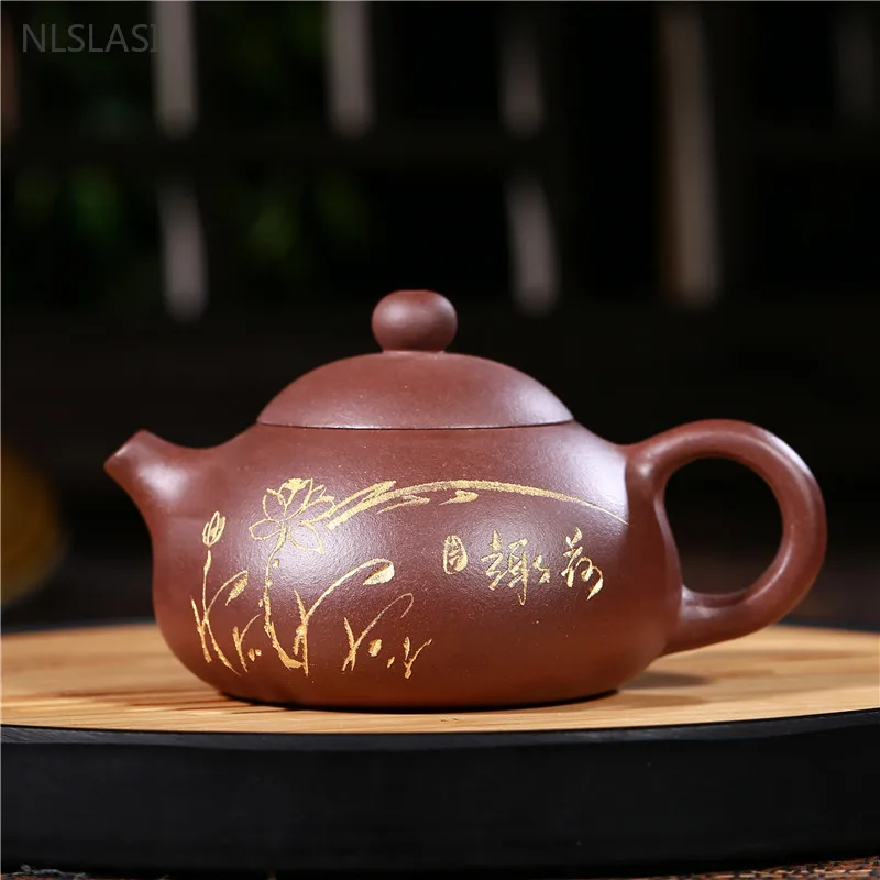 

180ml Tradition Yixing Purple Clay Tea Pot Master Handmade Beauty Kettle Chinese Tea Ceremony Accessories Zisha Tea Set