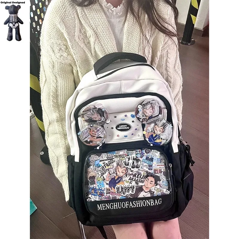 

Kawaii Women Backpack Cute School Bag For Teenager Girl Student Bookbag Laptop Large Rucksack Female Travel Bagpack Mochila