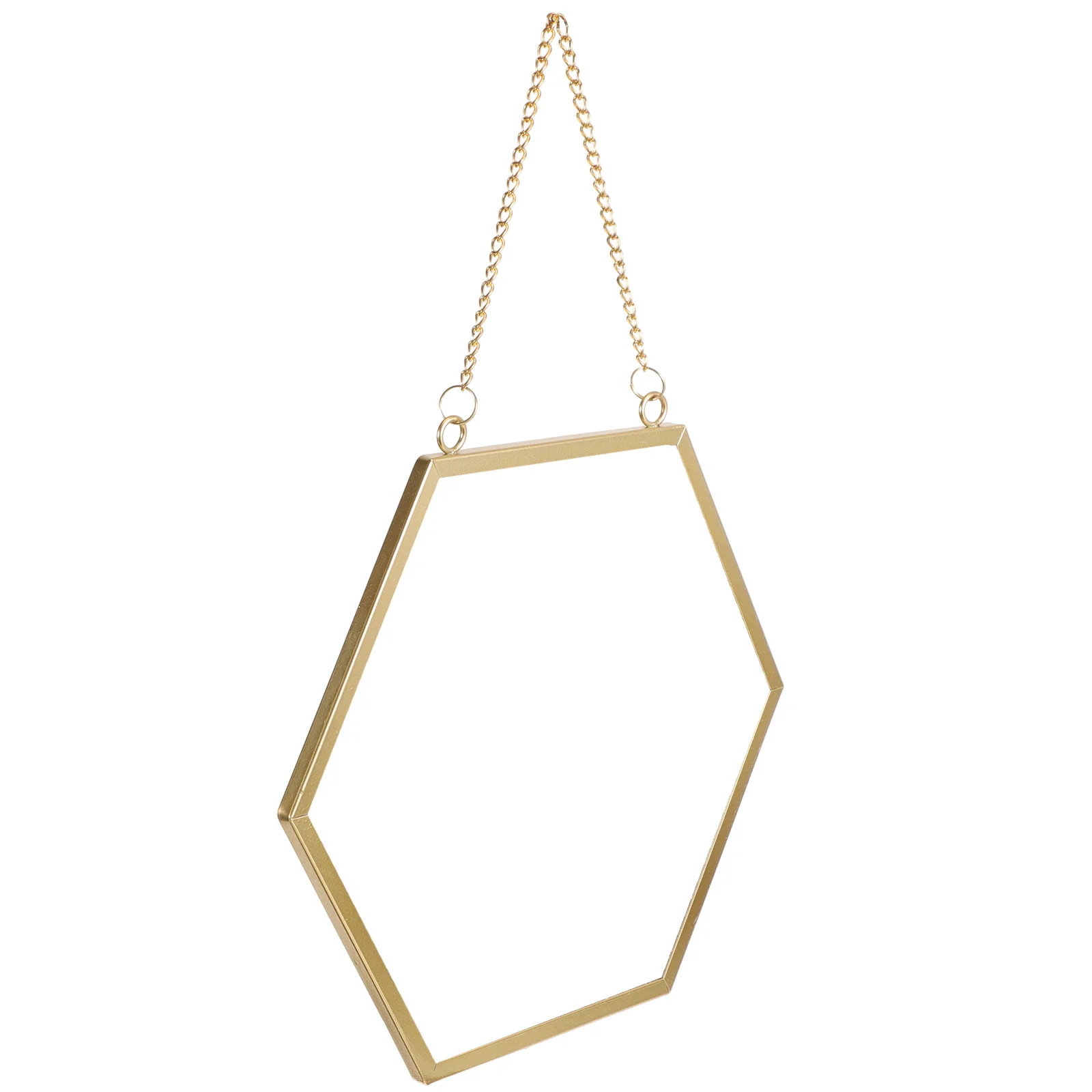 モダンな六角形の壁掛けミラー、鉄製フレームの装飾的な化粧鏡、バスルーム、寝室、リビングルーム用の小さな壁掛けミラー