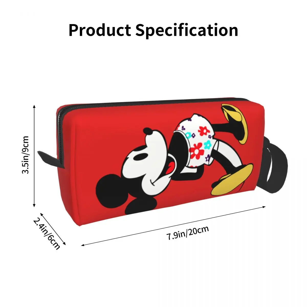 Custom Cute Mickey Mouse Minnie Travel Cosmetic Bag Women Disney Cartoon Makeup Toiletry Organizer Lady Beauty Storage Dopp Kit