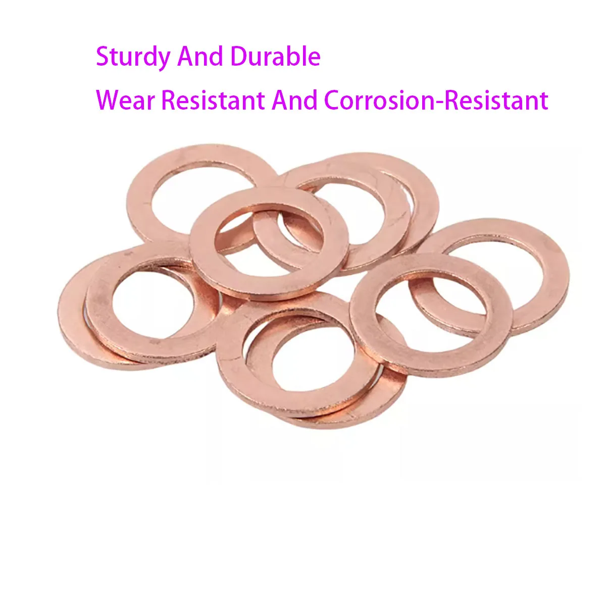 Brass Gasket Solid Gasket Sump Plug Oil Seal Outer Diameter 3/4/5/6/8/10/12-60mm