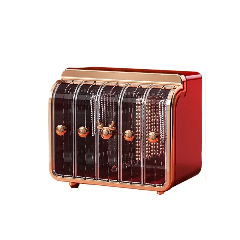 

Роскошный органайзер для макияжа, многофункциональный ящик для хранения косметики для туалетного столика, элегантный пыленепроницаемый акриловый чехол и ювелирные изделия